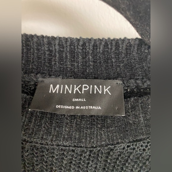 NWOT Minkpink Electric Feels Black Striped Sweater SMALL $45 OBO - Picture 5 of 6